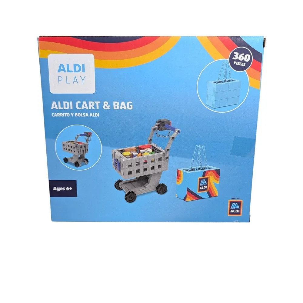 Aldi Play Building Blocks‎ Cart and Bag Toy 360 Pieces Ages 6+ Brand New